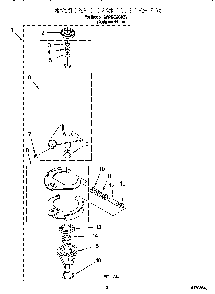 Brake And Drive Tube Diagram and Parts List for CAWX629JQ0  Crosley Washer