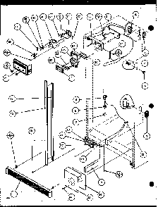 Refrigerator/freezer Controls And Cabinet Part Diagram and Parts List for SBD20K-P1117701W  Amana Refrigerator