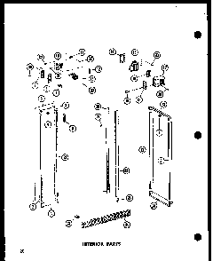 Interior Parts Diagram and Parts List for ESR22N-P73320-45W  Amana Refrigerator