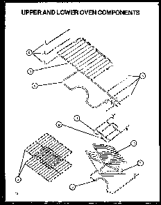 Upper And Lower Oven Components Diagram and Parts List for SBE56FXW P1137959NW Amana Range