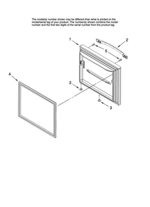 Freezer Door Parts Diagram and Parts List for ABB1927VEW10  Amana Refrigerator