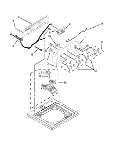 Controls And Water Inlet Parts Diagram and Parts List for NTW4750BQ0  Amana Washer