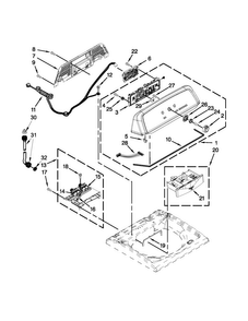 Console And Dispenser Parts Diagram and Parts List for 7MMVWX622BW0  Maytag Washer