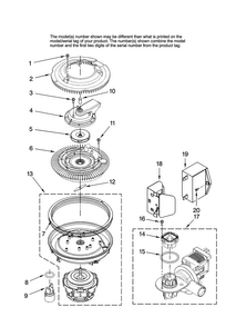 Pump And Motor Parts Diagram and Parts List for MDBH945AWS0  Maytag Dishwasher