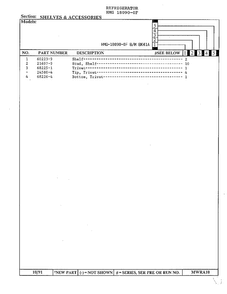 Shelves And Accessories Page 2 Diagram and Parts List for 18090-0F  Admiral Refrigerator