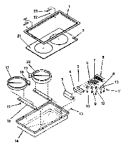 Quartz-halogen Module-cc12hre And Cc12hrw Diagram and Parts List for AKDH6E P1131744NE Amana Cooktop