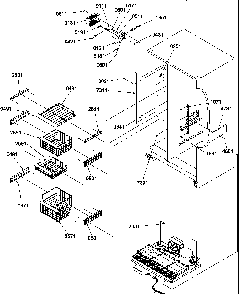 Freezer Shelves And Light Diagram and Parts List for SRDE327S3E-P1307103WE  Amana Refrigerator