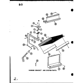 Hanging Bracket And System Parts 1 Diagram and Parts List for BBC3610M-B P67346-6C Amana Air Conditioner