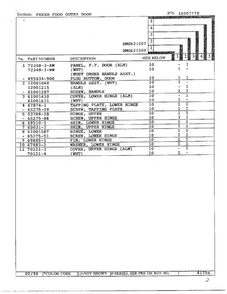 Fresh Food Outer Door Page 2 Diagram and Parts List for HMG621267  Admiral Refrigerator