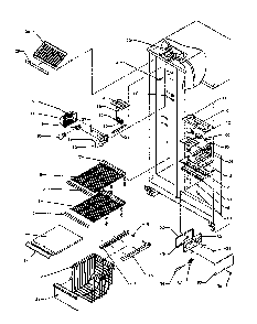 Fz Shelving And Ref Light Diagram and Parts List for SZD27NE-P1162410WE  Amana Refrigerator