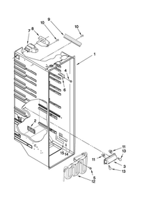 Refrigerator Liner Parts Diagram and Parts List for MSD2274VEM02  Maytag Refrigerator