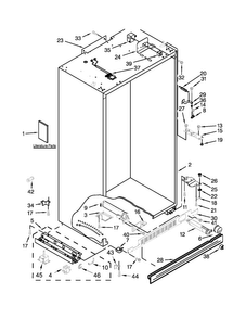 Cabinet Parts Diagram and Parts List for JS48PPDUDB14  Jenn-Air Refrigerator