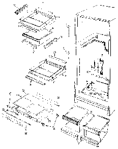 Shelves & Accessories Diagram and Parts List for JRT196B MBJ55B Jenn-Air Refrigerator