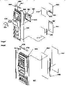 Door Trim And Panels Diagram and Parts List for 57089-P1190814WE  Amana Refrigerator