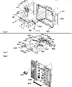 Ice & Water Cavity, Electronic Bracket & Toe Grille Diagram and Parts List for SRD20TPW-P1190811WW  Amana Refrigerator