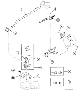 Gas Valve Assy Diagram and Parts List for SSGT09WF  Speed Queen Dryer