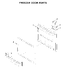 Freezer Door Parts Diagram and Parts List for 59669319011  Kenmore Refrigerator