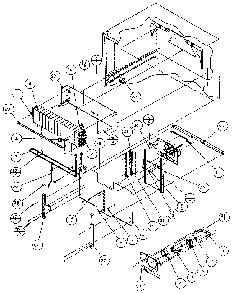 Evaporator Area Diagram and Parts List for TXI21R-P1168002W  Amana Refrigerator