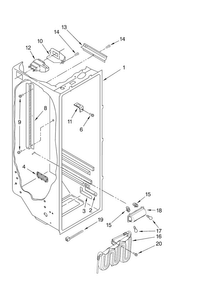 Refrigerator Liner Parts Diagram and Parts List for ASD2522WES01  Amana Refrigerator