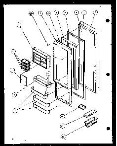 Refrigerator Door Diagram and Parts List for SBD20K-P1117701W  Amana Refrigerator