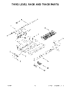 Third level rack and track parts Diagram and Parts List for MDB9979SKZ0  Maytag Dishwasher
