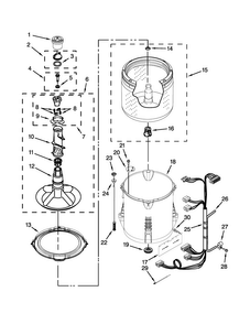 Basket And Tub Parts Diagram and Parts List for 4GNTW4600YQ2  Amana Washer