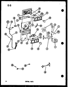 Control Parts Diagram and Parts List for TM14G-G-P75658-8WG  Amana Refrigerator
