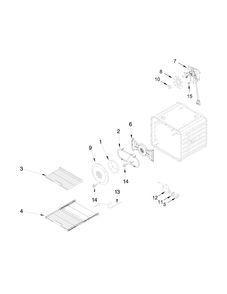 Internal Oven Parts Diagram and Parts List for JLRP430WP00  Jenn-Air Range