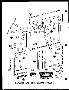 Automatic Installation Mounting Kit Diagram and Parts List for 10-2NM P54974-2R Amana Air Conditioner