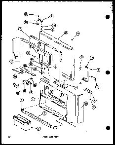Upper Door Parts Diagram and Parts List for TC18E-L-P74660-14WL  Amana Refrigerator