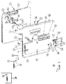 Inner Door Assembly Diagram and Parts List for DU598  Jenn-Air Dishwasher