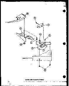 Switch And Bracket Assembly Diagram and Parts List for TAA400 P77040-2W Amana Washer