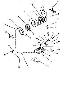 Motor, Exhaust Fan & Belt Diagram and Parts List for LE1007W-P1177601WW  Amana Dryer