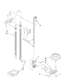 Fill, Drain And Overfill Parts Diagram and Parts List for MDB6769AWQ4  Maytag Dishwasher