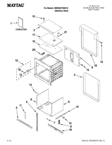 Oven Parts Diagram and Parts List for MEW5627DDS10  Maytag Wall Oven