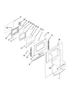 Door Parts Diagram and Parts List for JGS9900CDF01  Jenn-Air Range