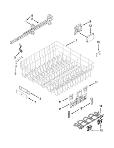 Upper Rack And Track Parts Diagram and Parts List for JDB8200AWS2  Jenn-Air Dishwasher