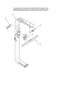 Upper Wash And Rinse Parts, Optional Parts Diagram and Parts List for JDB1105AWB0  Jenn-Air Dishwasher