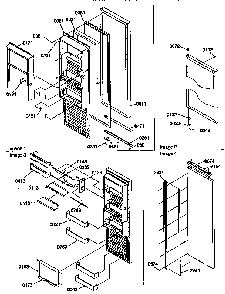 Refrigerator Door Diagram and Parts List for 57087-P1190815WL  Amana Refrigerator