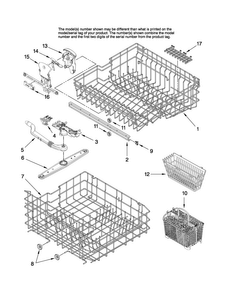 Upper And Lower Rack Parts Diagram and Parts List for MDB6702AWB0  Maytag Dishwasher