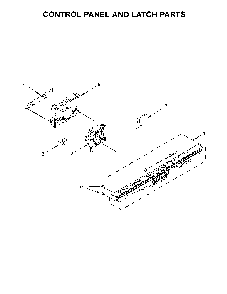 Control Panel And Latch Parts Diagram and Parts List for 66514792N511  Kenmore Dishwasher