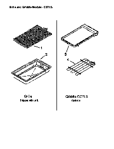 Grille And Griddle Module - Cc7ls Diagram and Parts List for CC13W P1155203S Amana Range