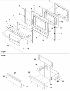 Door (acl200 Grill For All Agsd's) Diagram and Parts List for ACL200-P1133392N  Amana Range