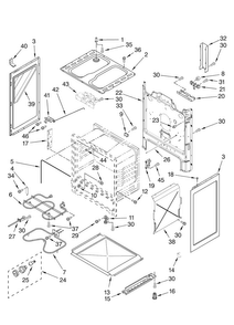 Chassis Parts Diagram and Parts List for AER5522VAW0  Amana Range