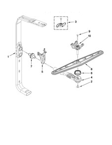 Upper Wash And Rinse Parts Diagram and Parts List for MDB8949SAB1  Maytag Dishwasher
