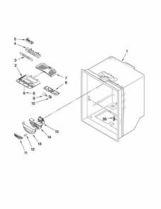 Refrigerator Liner Parts Diagram and Parts List for GB2026LEKS5  Amana Refrigerator