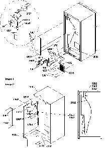 Cabinet Back Diagram and Parts List for TH18V2W-P1315702WW  Amana Refrigerator