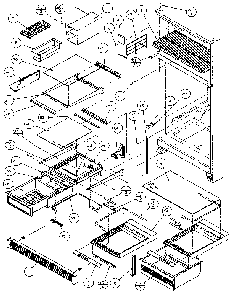 Shelves And Accessories Diagram and Parts List for 85178-P1117103W  Amana Refrigerator