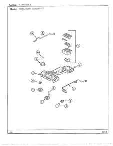 Controls Diagram and Parts List for HMG191490  Admiral Refrigerator