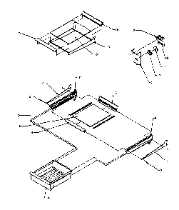 Cabinet Shelving Diagram and Parts List for TK21R3L-P1189001WL  Amana Refrigerator